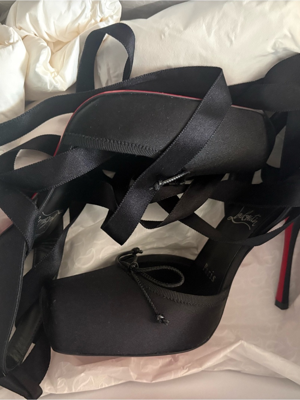 Christian Louboutin Cassia Lace Up 100 mm strappy ballet pump size EU 36 NWT - Picture 5 of 7